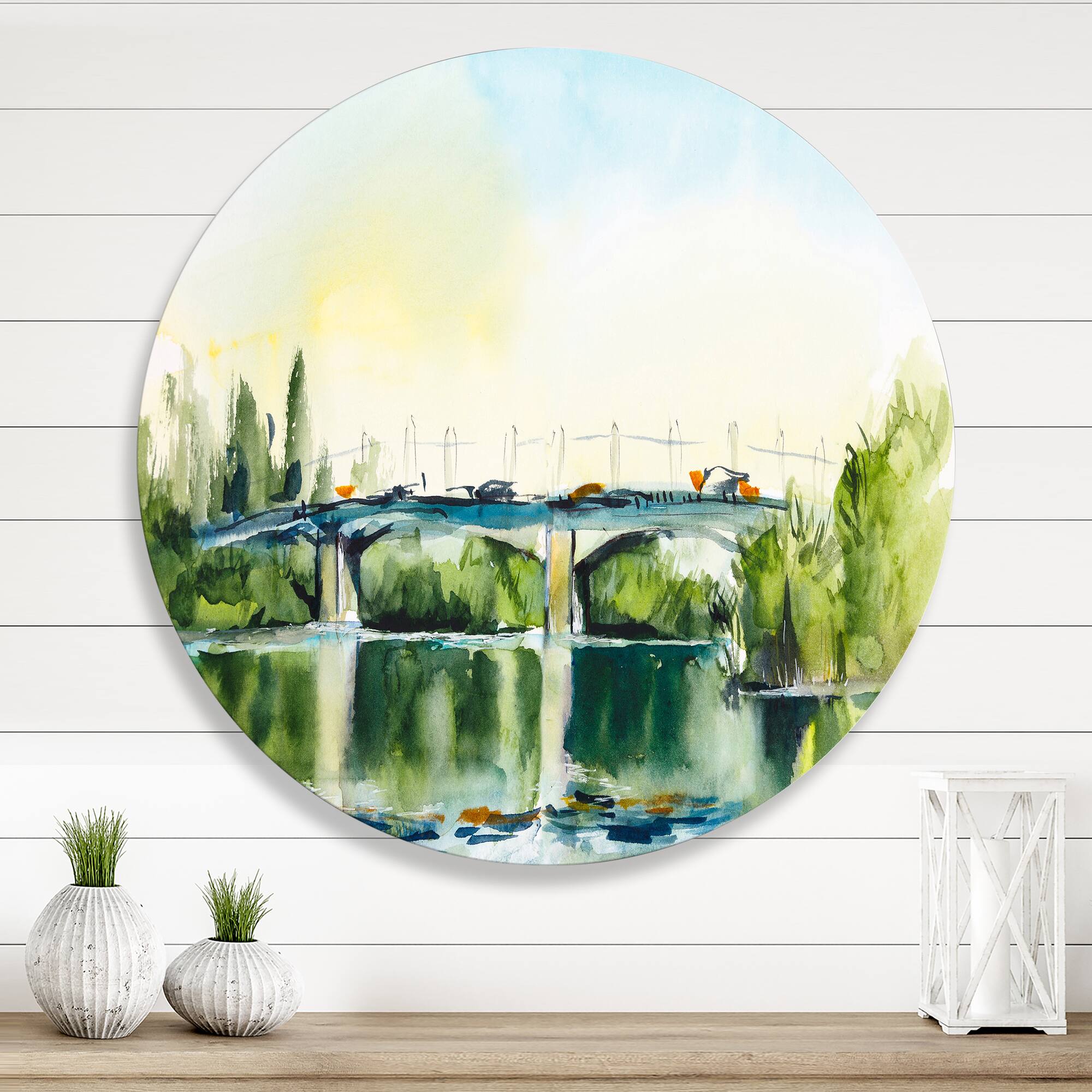 Designart - Landscape With Old Bridge In The Countryside